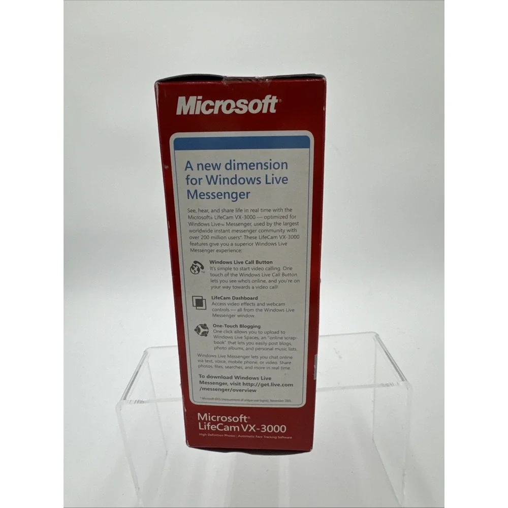 Microsoft Lifecam VX-3000 Camera‎ 640 X 480 Pixel Resolution Video Web Camera